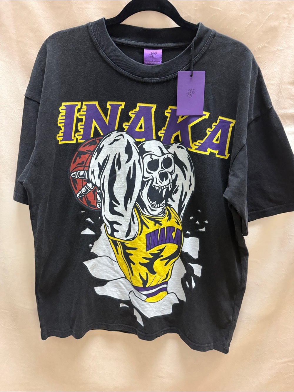 (NWT) Inaka Power Skeleton Basketball Tee Shirt Size Medium Dropped 2023